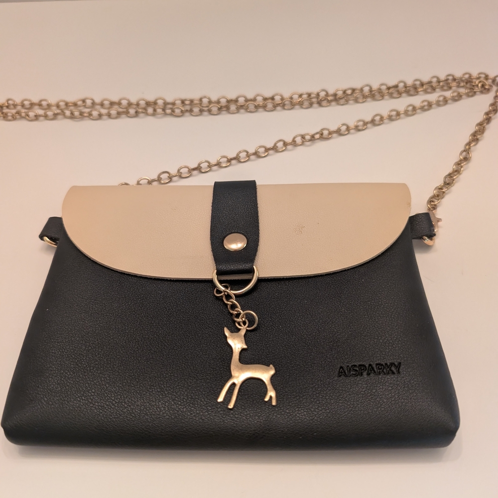 Black and Cream Crossbody Bag